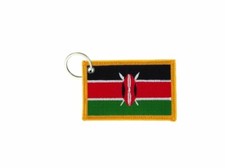 Porte cle cles clef brode patch ecusson badge drapeau kenya kenyan