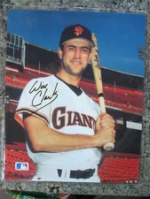 Signed Will Clark 8 x 10 Autograph Photo SF Giants