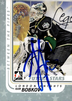Igor Bobkov - Signed 2010-11 ITG Between The Pipes Future Stars Card #15
