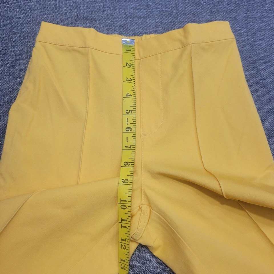 Pantalones al tobillo Isaac Mizrahi Live elásticos para mujer talla alta 2T amarillos Foto 3 de 4