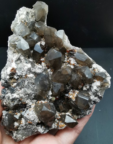 368 g Lustrosa Espesartina Gema Granate Cuarzo Cristal Mineral Espécimen Fujian - Imagen 8 de 12