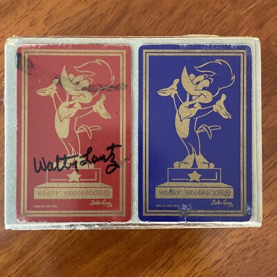 Woody Woodpecker - Signed -Congress Playing Cards Factory Sealed