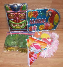 Mixed Lot of Luau Party Hawaiian Decorations Summer Pool Birthday Beach Theme
