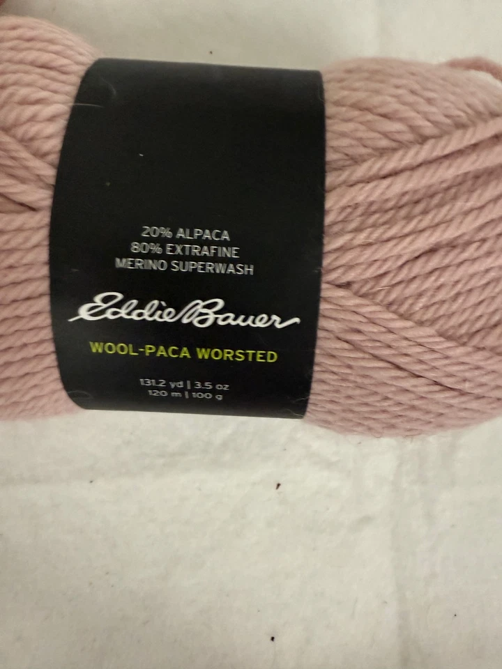 Lote de 3 madejas EDDIE BAUER rosa pálido lana-pac hilo de alpaca merino Foto 3 de 3