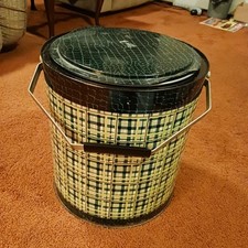 Vintage Scotch Cooler POLORON Products Refriger-all Round Cooler Rarer Green