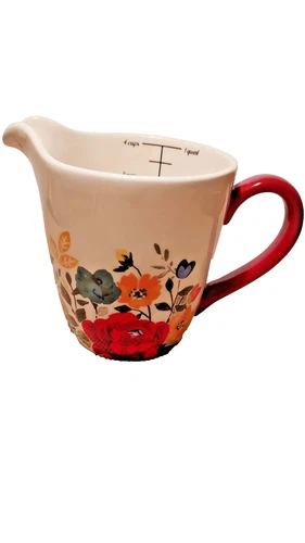Pioneer Woman 4 Cup Measuring Pitcher Timeless Floral Pattern Preowned