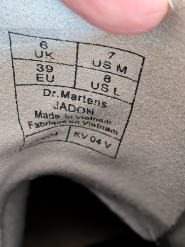 Stivali donna Dr. Martens Jadon taglia 8 bianchi pelle liscia plateau - Foto 6 di 6