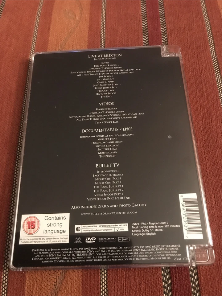 Bullet For My Valentine Live In Brixton DVD Neuwertig  - Bild 2 von 2