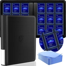 Toploader Binder Holds 324 Toploaders | 20 Toploaders |Waterproof PU Leather