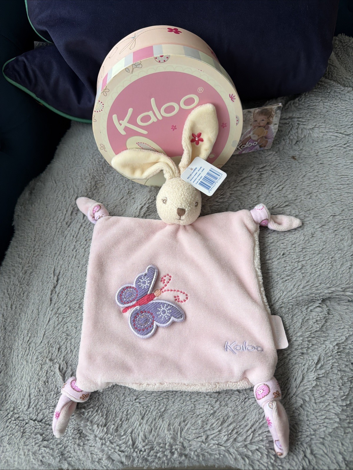 Kaloo Lilirose soft toy rabbit plush comforter Bunny Lapin new in box butterfly