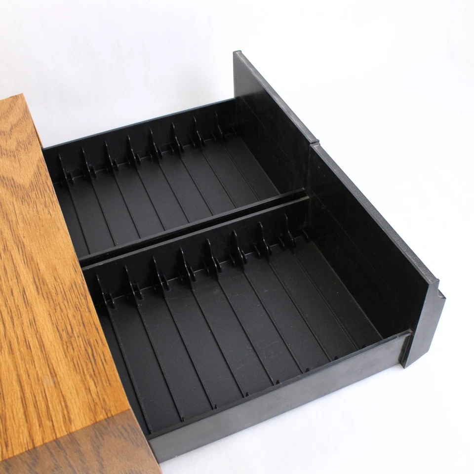 Gabinetes de almacenamiento de cinta VHS vintage organizadores de 24 cintas y 2 cajones Foto 3 de 4