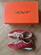 DKNY Sneaker Leder/Mesh rot/grün/rosa/rosegold Größe 39