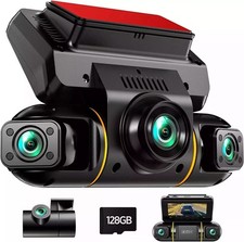 360� Panorama 4 Kanal Dashcam Nachtsicht 1080P Autokamera mit Hardwire-Kit 128GB