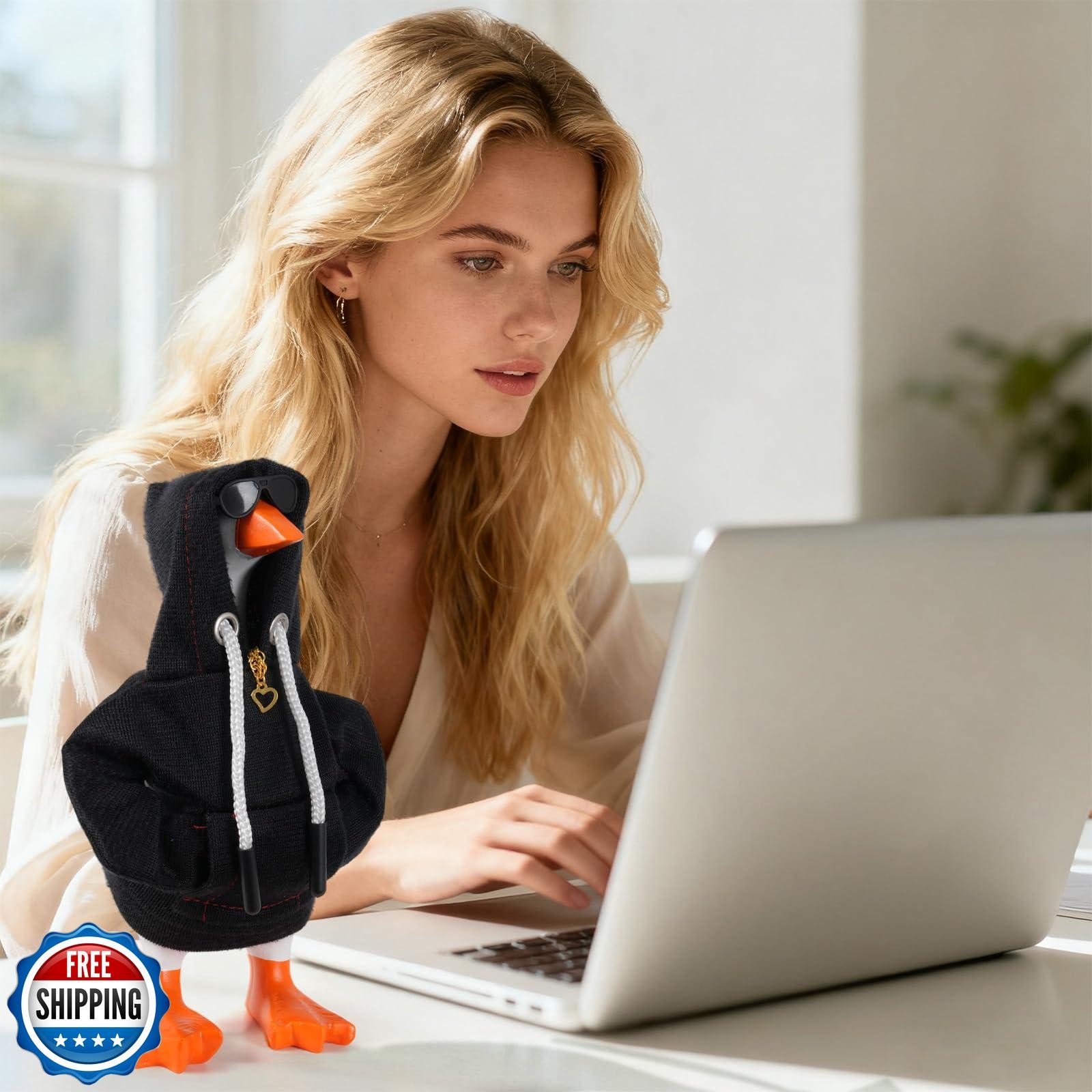 linastu 6 Set 7inch Desk Goose Outfits, Mini Desktop Goose Clothes Desk Goose