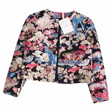 Dior Christian Jacket 2022 Collarless Full Pattern Womens I38 (M) Used MOLO-0