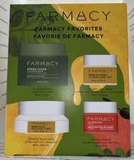 Farmacy Favorites 4pc Skin Set, Green Clean Wake Up Honey Halo Lip Smoothie BNIB