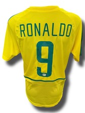 RONALDO NAZARIO SIGNED BRAZIL HOME 2002 WORLD CUP SHIRT (ACG CERT AG16641)