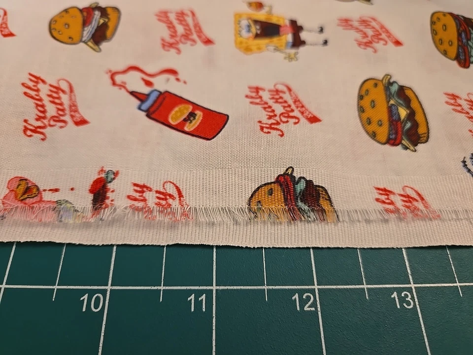 Bob Esponja Pantalones Cuadrados Krabby Patty Por 1/2 Yarda Tela Edredón Algodón Patricio Foto 2 de 4