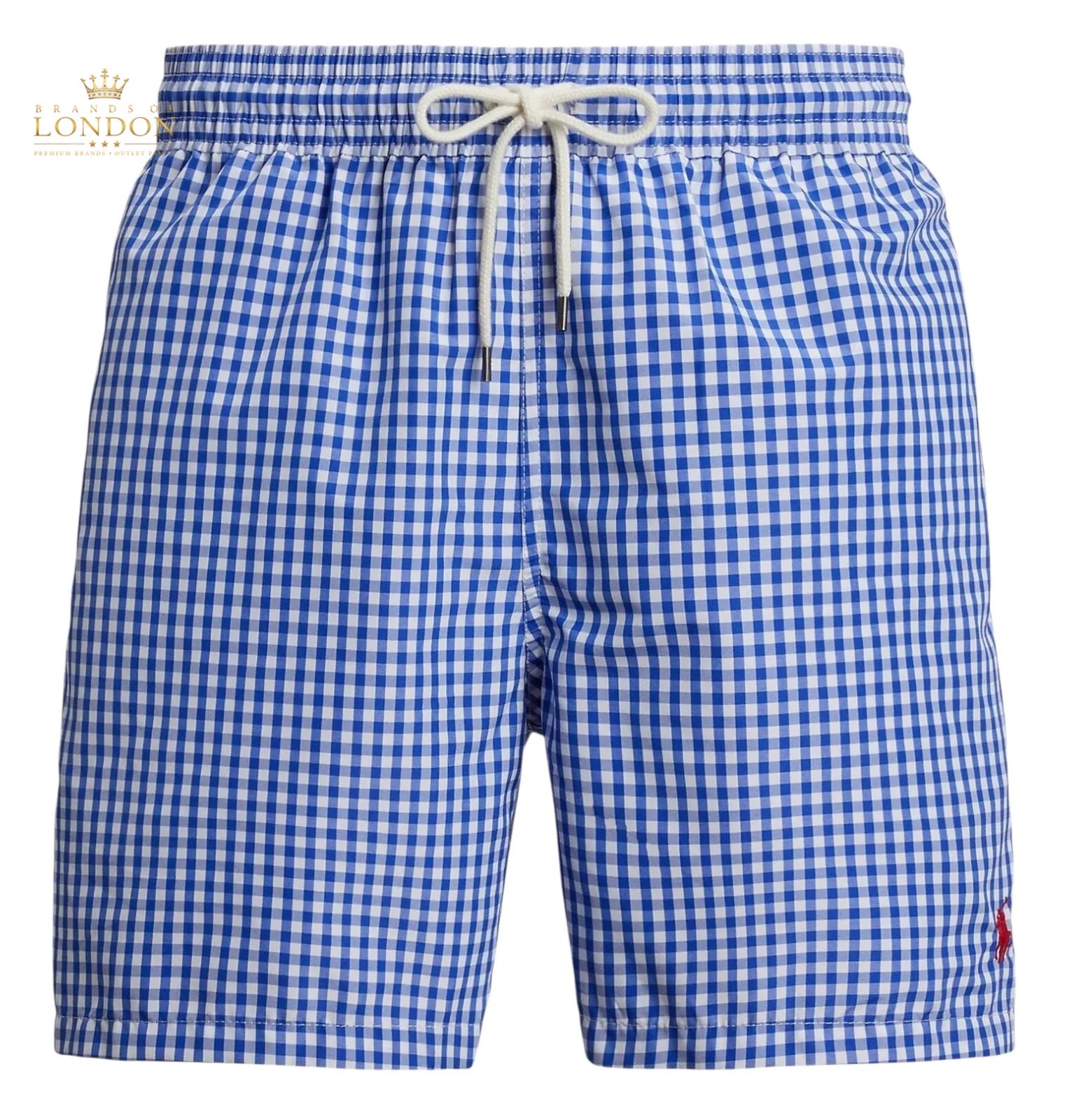 Polo Ralph Lauren 14.5 cm Traveller Blue Gingham Swimming Trunk RRP £115