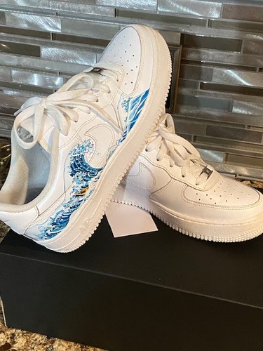 Nike Air Force 1 White Shoes / Sneakers - Hand Painted Design in Italy - Picture 2 of 8