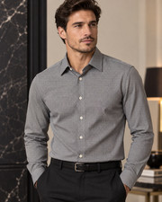 Versace Collection Men's Button-Down Shirt NWT Black Sz45 V300197FS VT01880  NEW