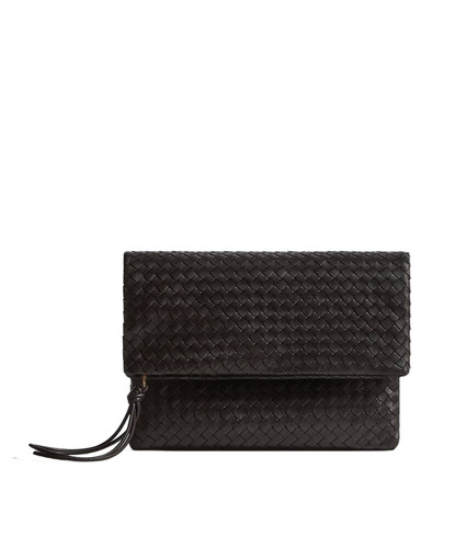 BOTTEGA VENETA Giornale $4100 Espresso Pouch Bag New & Authentic