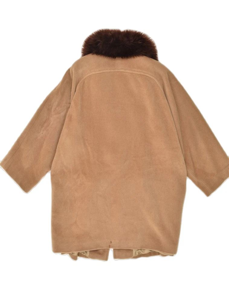 VALENTINO Womens Overcoat US 10 Large Beige Polyester JK09 - Image 2 of 4