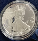 2003-W American Eagle 1 oz Silver Proof coin with U.S Mint box, case, and COA