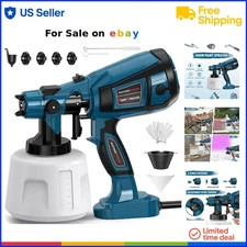 Paint Sprayer Electric 1000W High Power Adjustable Flow for Furniture Cabinets