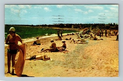 Cape Cod MA, Beach At Harwichport, Massachusetts c1963 Vintage Postcard