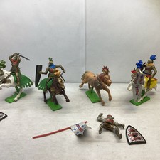 Britains Deetails 1971 GOLD KNIGHTS LOT x4 mounted CM22725