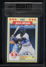 BAS 1987 Southern League All-Stars Ron Gant #13 Seal of Authenticity Auto 3c7