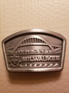Be Prepared Do a Good Turn Daily Milwaukee Country Council BSA 1983 Belt Buckle