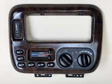 1998-1999 Dodge Grand Caravan Oem Dual Climate Control Temp Bezel Woodgrain