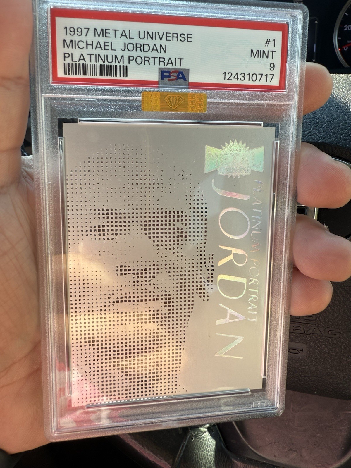 1997 METAL UNIVERSE PLATINUM PORTRAIT #1 MICHAEL JORDAN PSA 9