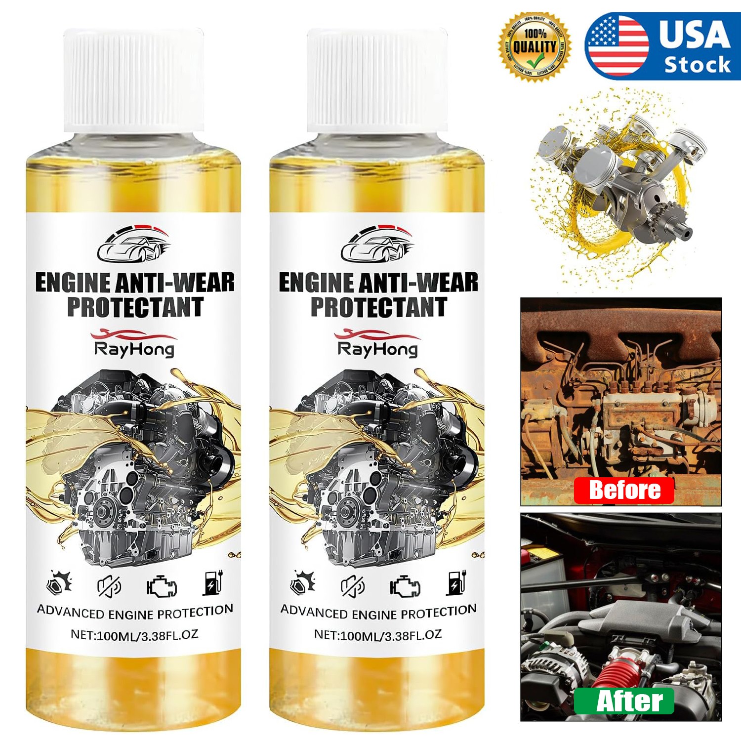 3x Anti-wear Engine Treatment Oil Additive Automotive Transmission Fluid Additiv