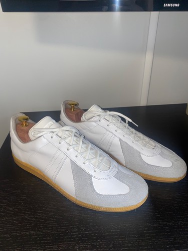 Bundeswehr VTG BW Sport Army White Leather Trainers GAT Sneakers US 12 EU 46 - Picture 3 of 9