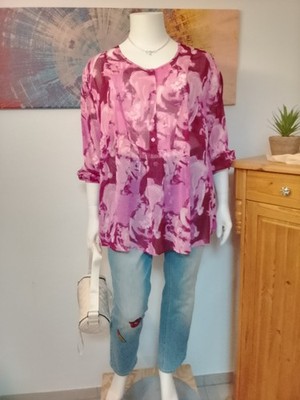 BPC - leichte luftige Chiffon-Schlupf-Tunika (Bluse) Gr.56 in beere/pink