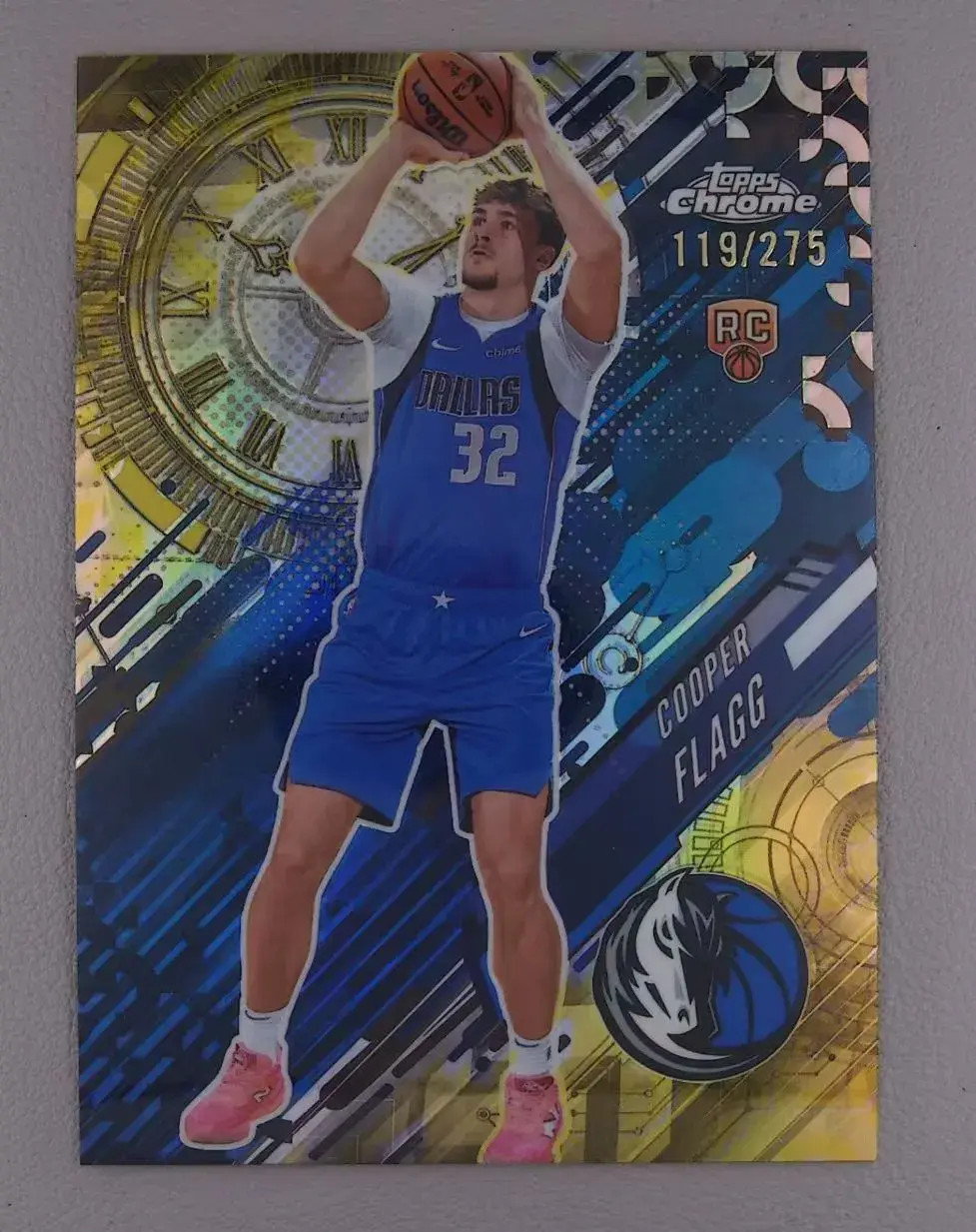 2025-26 Topps Chrome Cooper Flagg Go Time Rookie Yellow Refractor RC /275 #GT-16