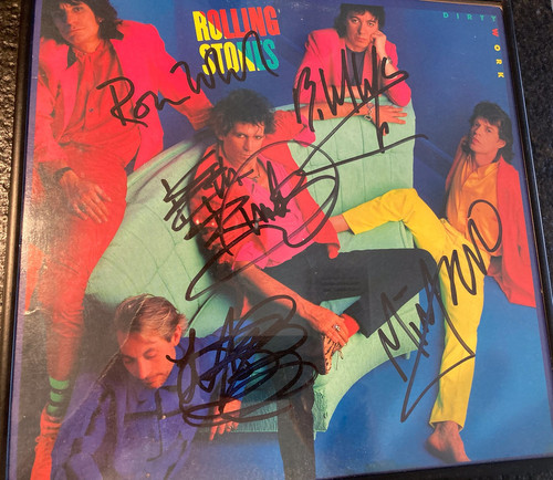 The Rolling Stones signed / autographed 1986 Dirty Work album Five signatures - Picture 1 of 6