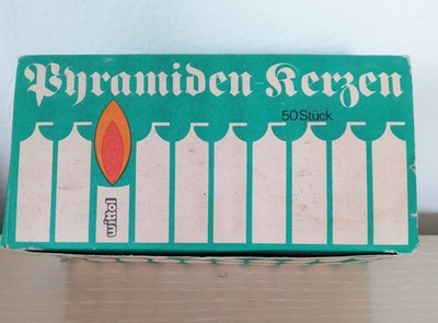Vintage Pyramidenkerzen Erzgebirge 50 Stk Red Pyramid Candles