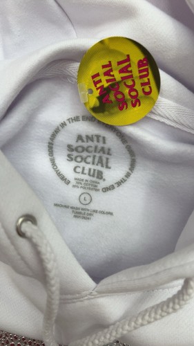 Anti Social Social Club Masochism Hoodie, White, Large, BRAND NEW - Picture 6 of 7