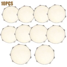 10 Pack 10" Wood Tambourine Single Row Jingles Band Percussion Instrument G1O4