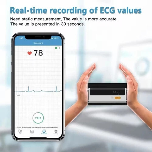 Wellue Home Portátil Presión Arterial Electrocardiograma Máquina Todo en Uno - Imagen 4 de 6
