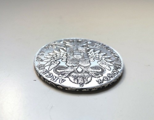 Old antic silver coin Thaler Maria Theresa Austria Hungry 1780 S.F 28gr - Picture 7 of 11