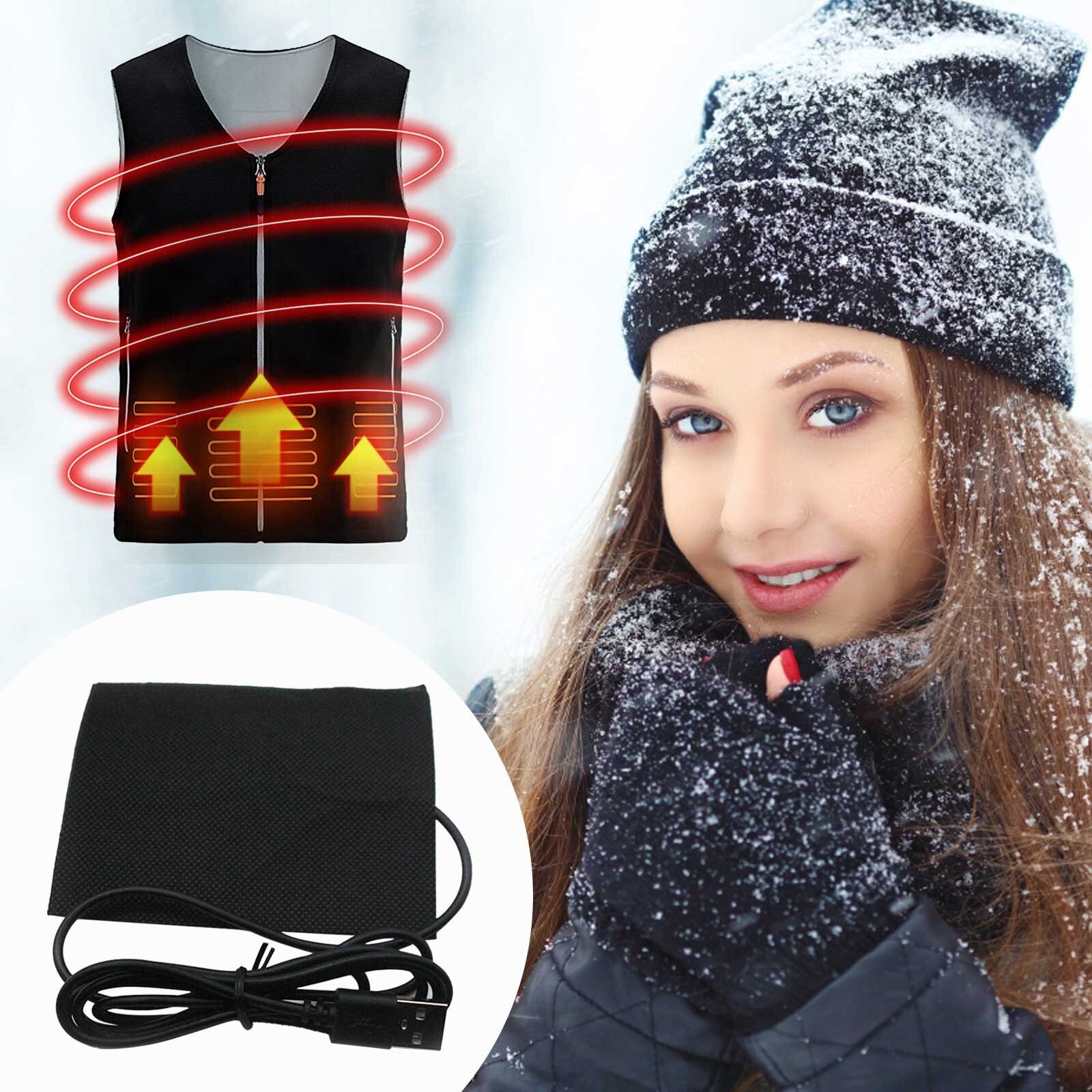 USB Clothes Heater Pad Adjustable Electric Heating Sheet Heating Warmer