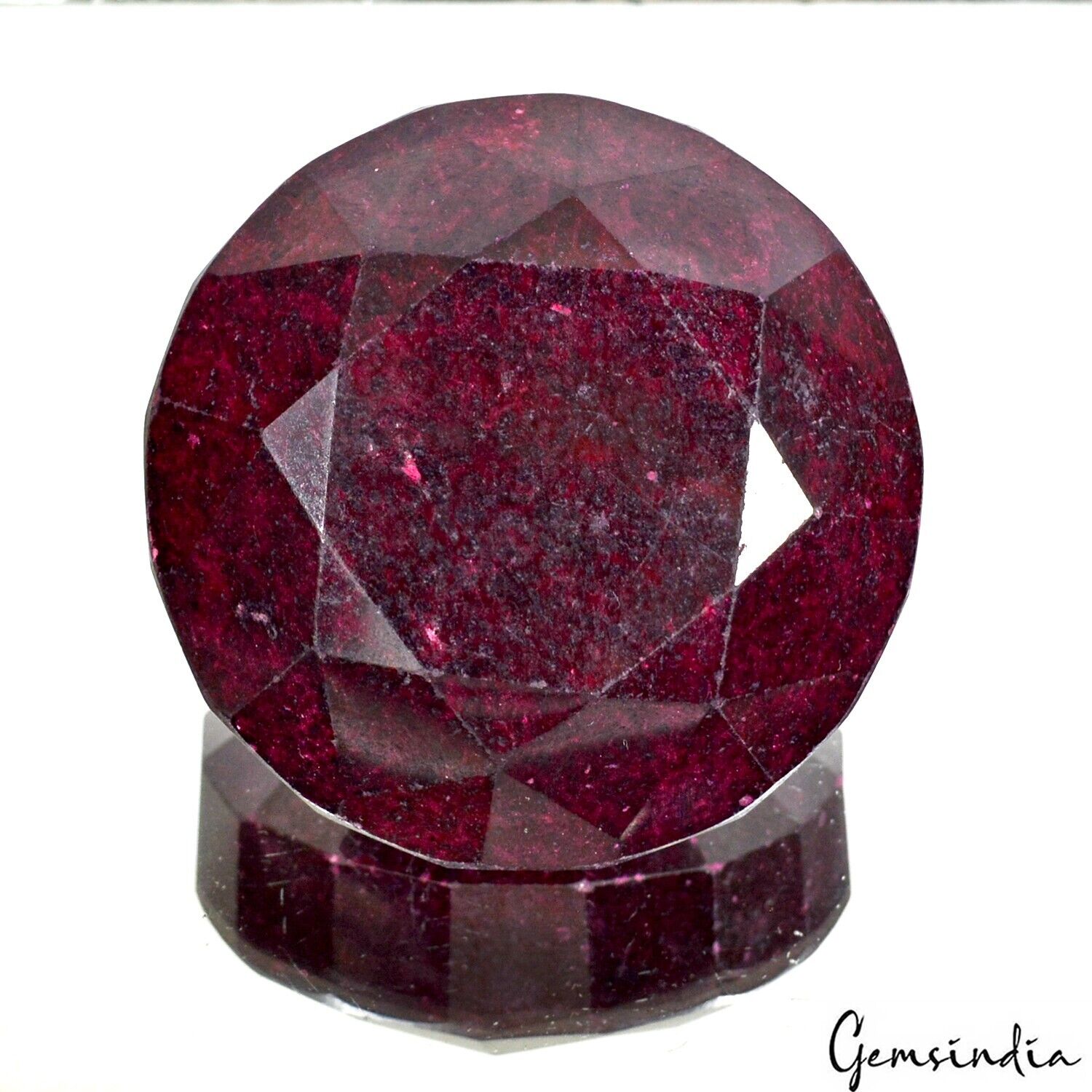 1880 Ct Natural Red Ruby Huge 73/38mm Round Cut Loose Madagascar Gemstone