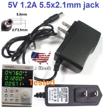 Tested 5V 1.2A 1200mA AC/DC 110-240V Converter Adapter Wall Charger Power Supply