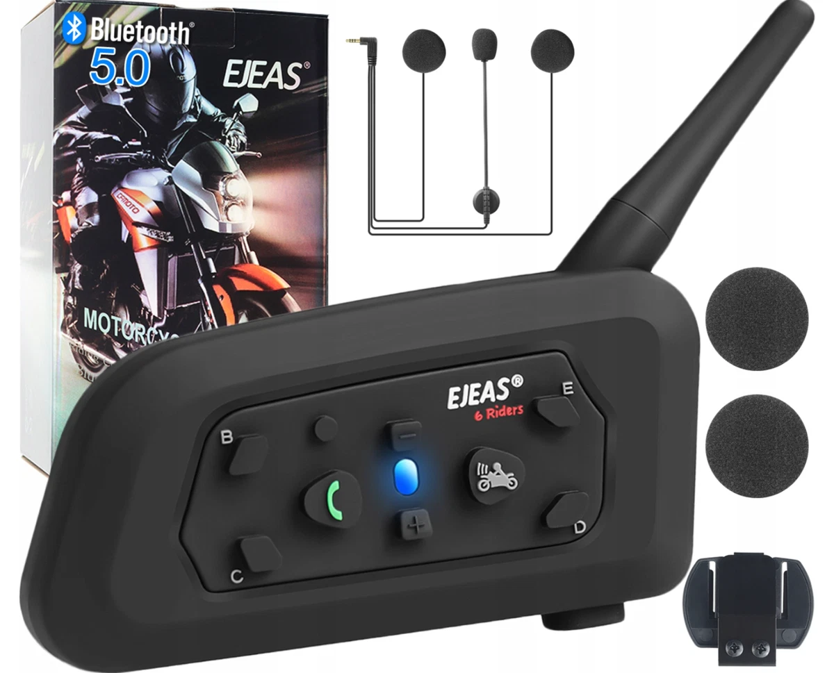 EJEAS V6 Pro Bluetooth Motorcycle Intercom Helmet Headset 1200m