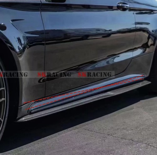 Labio de extensión de faldones laterales forjados/fibra de carbono para Mercedes-Benz W205 C63 15-21 - Imagen 9 de 28